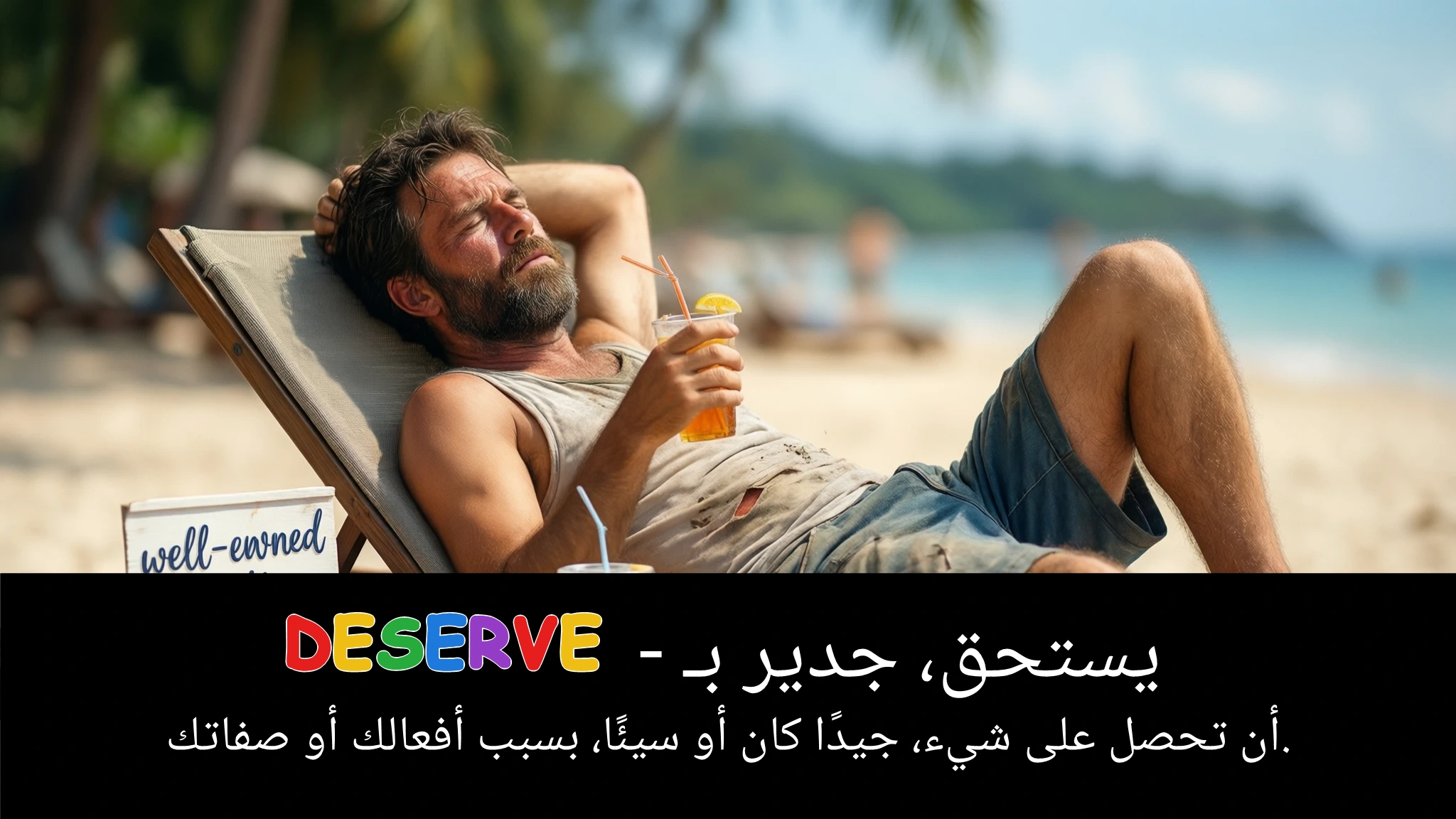 Arabic Illustration for deserve